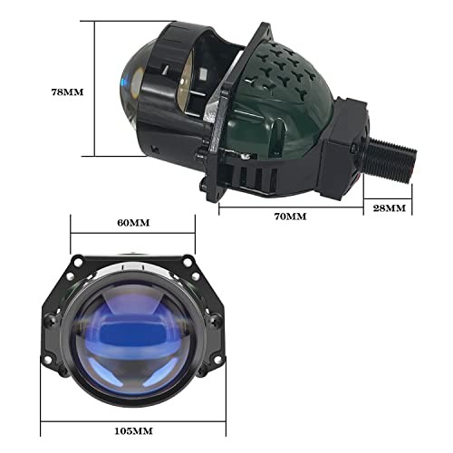 Lente proyector bi-LED de 3,0 pulgadas con haz alto y bajo - 110 W/par 20.000 LM azul - Imagen 6 de 7