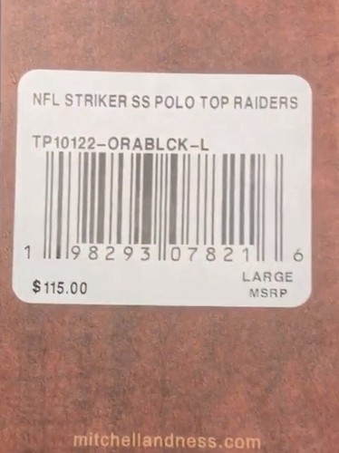 Las Vegas Raiders Mitchell & Ness Striker Polo Top - Mens - Picture 8 of 8