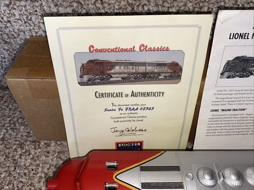 Lionel Santa F3A Diesellok (2343P) EXE mit Box & COA, GETESTET!!! - Bild 17 von 18
