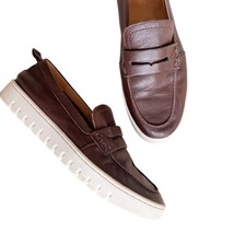 Vionic Womens Uptown Leather Penny Loafers Platform Lug Sole Slip On Shoes Mens