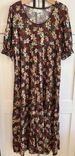 NATURAL LIFE SMALL COLLETTE TIERED MAXI DRESS EXCELLENT PRE-OWN