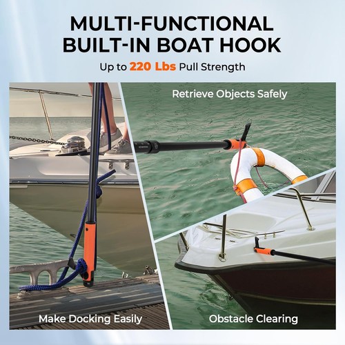 KastKing Brutus Folding Landing Net with Boat Hook, Foldable, Large, PVC - Picture 2 of 9