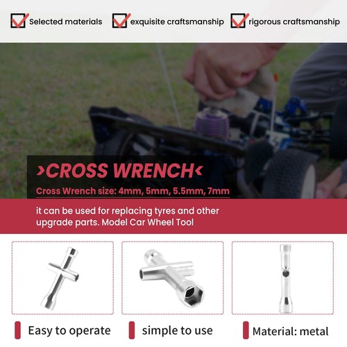 Toys Accessory 4/5/5.5/7mm Wrench Sleeve for Spanner RC 80132 for8734 - Picture 7 of 7