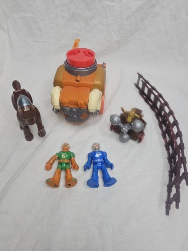 Fisher Price Imaginext Eagle Talon Castle Battering Ram 2011 con figuras caballo