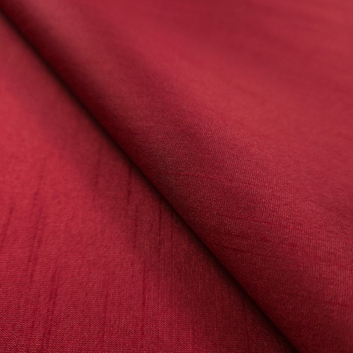 Tela Dupioni roja carmesí 58" por yarda tiro negro iridiscente imitación seda - Imagen 2 de 5