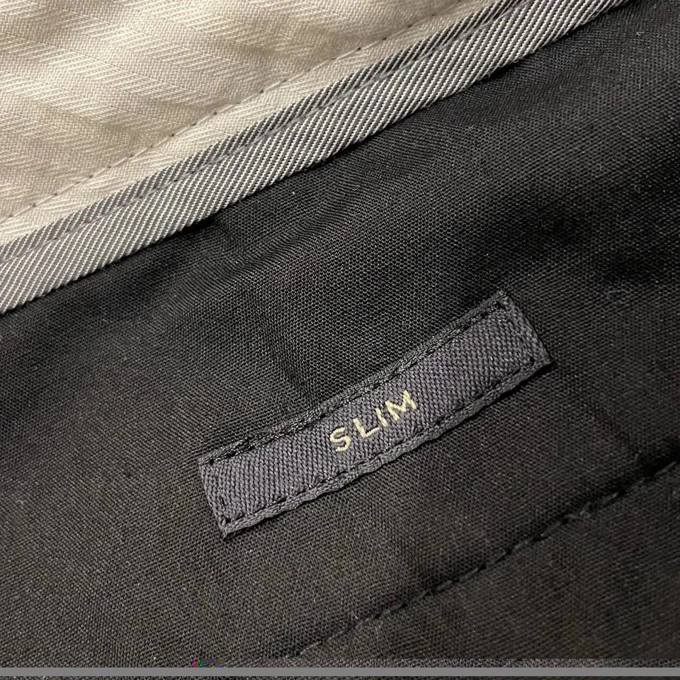 J Crew Bowery Flannel Brushed Wool Dress Pant Men 32x31.5 (Tag 30x32) Blue Black - Image 3 of 4