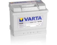 12V 63Ah 610A EN VARTA D39 Autobatterie geladen sofort einsatzbereit