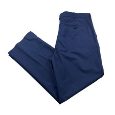 RLX Ralph Lauren Men's Performance Flat Front Chino Pants Navy Blue   36x32