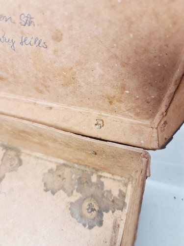 Vintage 50'-60's Mickey Mouse Brown Cardboard Small Suitcase/Handbag ~ 26x18.5cm - Picture 10 of 21