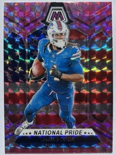 2024 Panini National Pride - Pink Camo Mosaic Prizm #259 James Cook NFL Bills