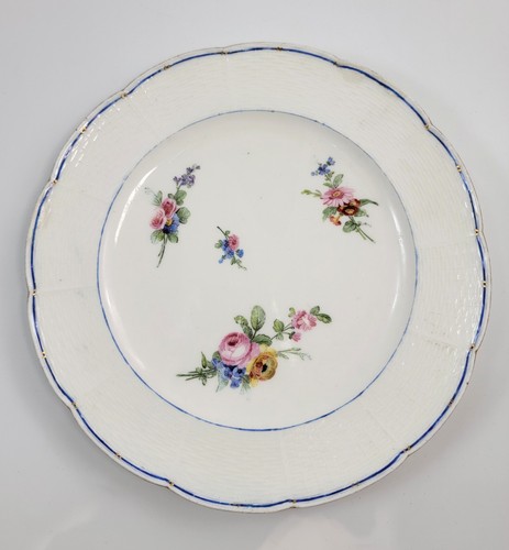 Assiette En Porcelaine De Sèvres Avec Fleurs, France, Vers 1785 - Picture 8 of 8