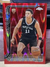 2025-26 Topps Chrome Carter Bryant #264 RED LAVA Refractor 🔥 #’d 2/5 ! CLEAN