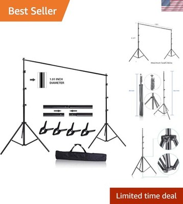10ft x 8.5ft Adjustable Photography Backdrop Support System Photo Video Studi...