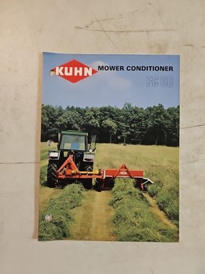 Vintage 1977 Kuhn FC 66 Mower Conditioner Sales Brochure Spec Sheet 