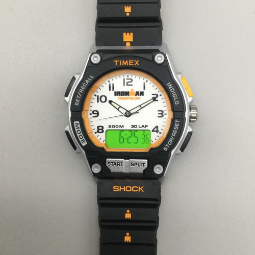 Timex Ironman Triathlon Uhr Herren T5K200 45mm schwarz mit Box 30 Runden neue Batterie - Bild 7 von 16