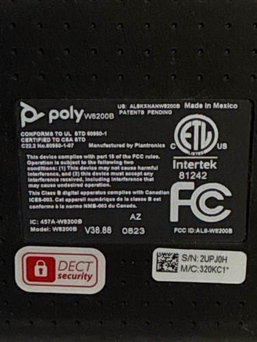 Plantronics Poly Savi W8210T 8210 DECT Wireless Headset w/ Charger Cradle W8200B - Picture 12 of 13