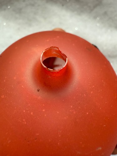 Atomic Star Hand Painted Christmas Tree Ornament Unsilvered Mica Glass Matte - Picture 4 of 9