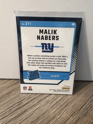 2024 Panini Donruss Optic #271 Malik Nabers Blue Hyper Rated