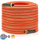 FXFOUCS Heavy Duty Garden Hose – 5/8 Inch Flexible, Lightweight Hybrid Hose w