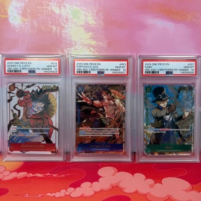 【PSA10】ワンピースカードゲーム サボ&エースセット　3rd anniv. PSA 10 Sequential Set of One Piece 3rd Anv 3 Brothers Pack Luffy