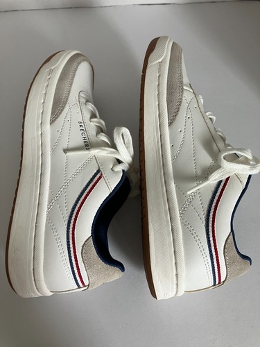Skechers Downtown Klassic Kourts Sneaker 74430 Size 6 White Leather - Picture 6 of 12