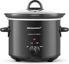 Elite Gourmet 3 Quart Slow Cooker with Low High Settings Cool Touch Handles