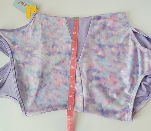 Cat and Jack Girl's Leotard Wicking One Piece Swimsuit Purple Size M - Picture 10 of 16