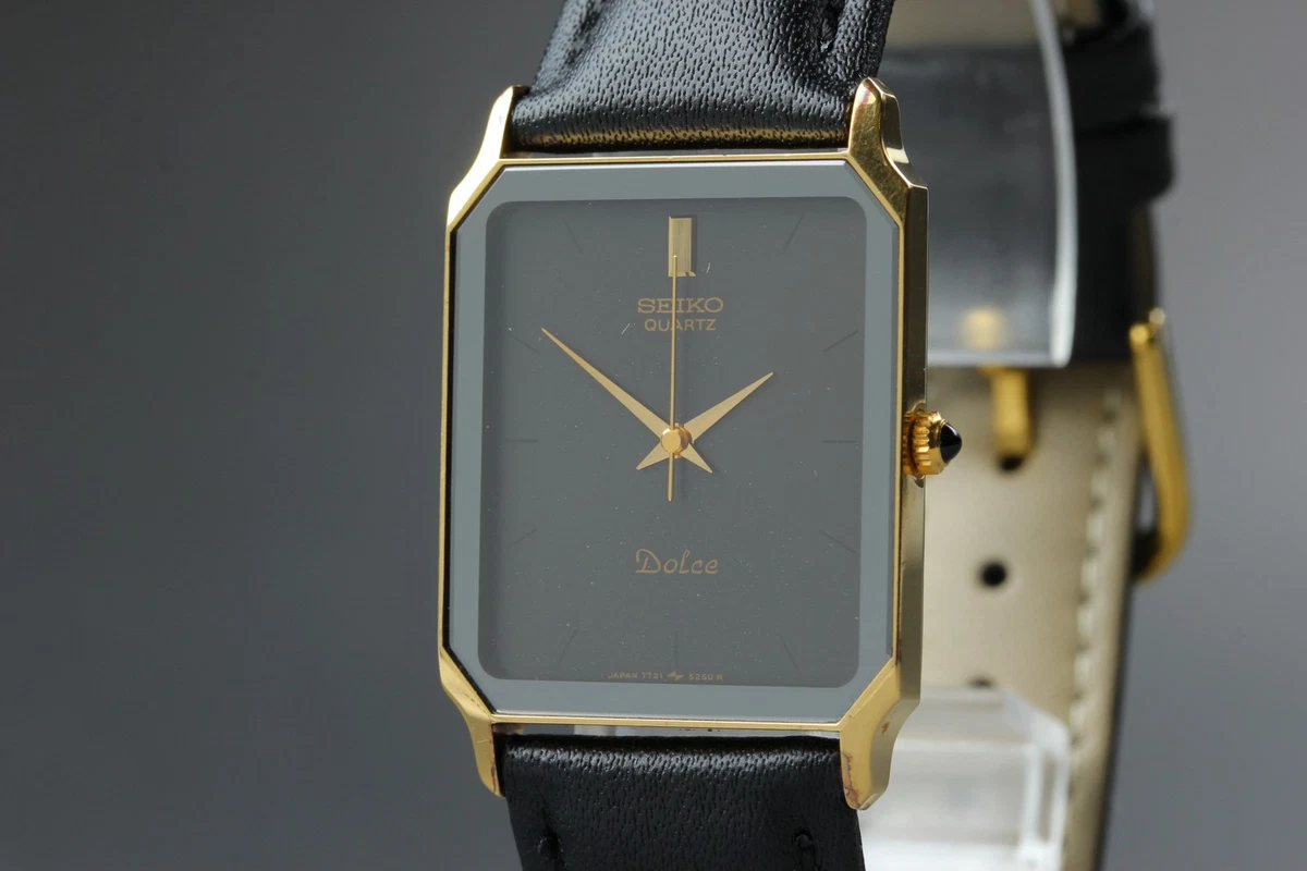 25+ Seiko Gold Plated Case Men Quartz Wristwatches for sale 