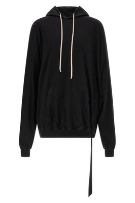 RICK OWENS DRKSHDW Hun Black Cotton Hoodie New & Authentic