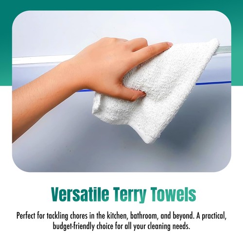 Terry Towels Pack of 60 (14" X 17" Inches) 100% Cotton Terry Barmop Towels - ... - Bild 8 von 8