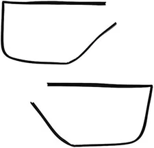 2 Piece Door Window Glass Run Channel Set Compatible with 1979-1995 Chevy G20