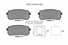 TEXTAR 2459904 Bremsbeläge Satz Hinten für HYUNDAI ix55 für KIA SORENTO III
