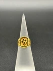 Unisex 22ct Yellow Gold Pattern Ring