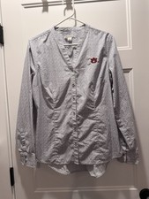 Women's Cutter & Buck Auburn Tigers 3/4 Sleeve Plaid Button Up Shirt, Large