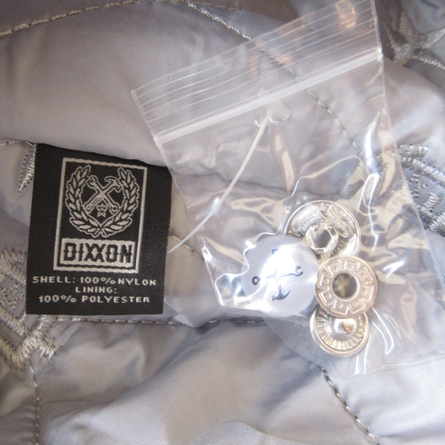 Chaqueta Dixxon Para Hombre Grande Gris Pasatiempo Nylon Acolchada Bordada Abrigo Universitario - Imagen 7 de 12