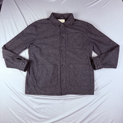 #ad Banana Republic Chore Coat Heritage Mens Large Wool Military Field Jacket Heavy $64.99