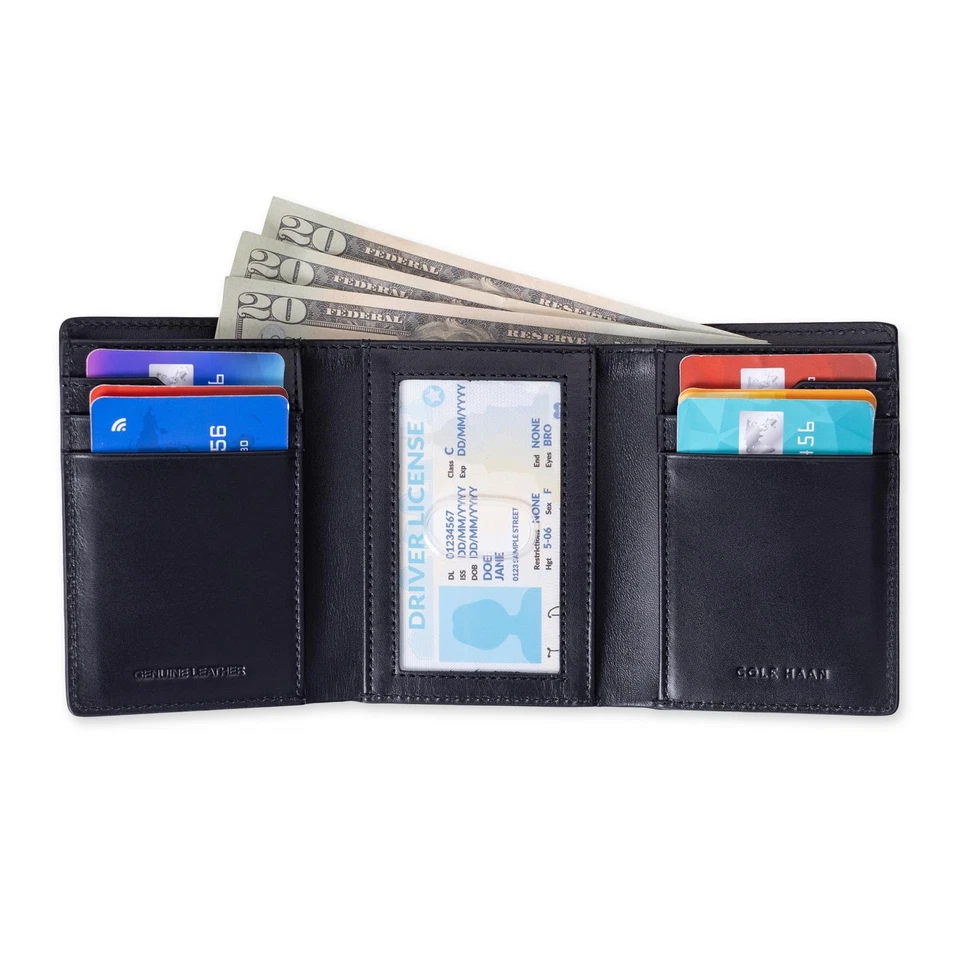 Men's Everyday Trifold Wallet, Black, No Size - Image 3 of 4