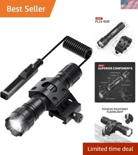 Rechargeable LED Tactical Flashlight – 4H Runtime, Waterproof, Ideal for Hunt