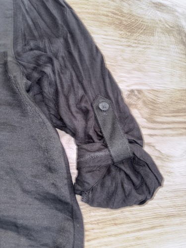 S.Oliver Damen Bluse Shirt Langarm Krempelarm Knopfleiste Schwarz Größe S - Bild 3 von 7