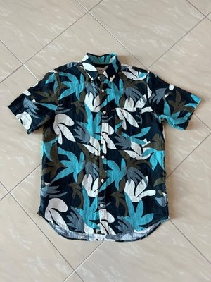 #2789 NN07 Men's High Summer Tyrion Shirt Aqua Print Small