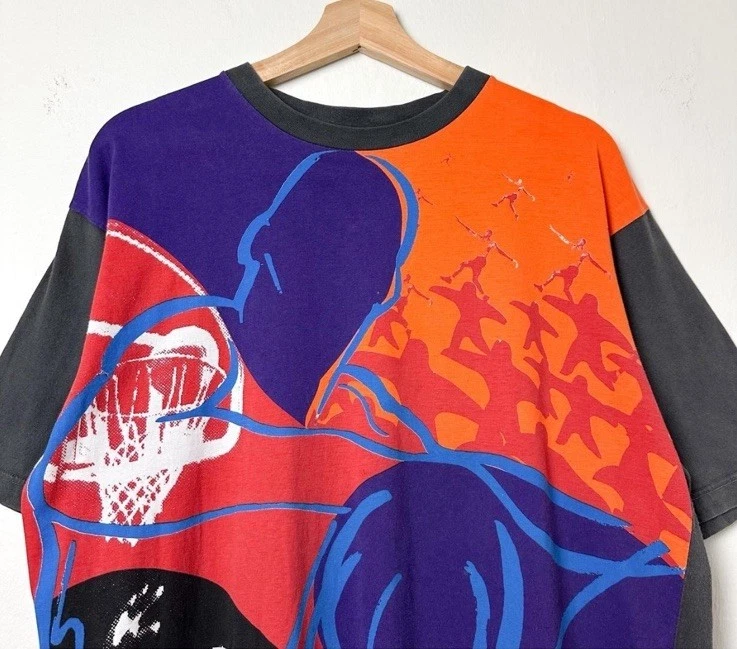 Camiseta Nike Air Jordan Flying Dunk Flying Dunk Logo grande rara vintage hecha en EE. UU. Foto 3 de 4