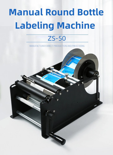 Manual Round Bottle Labeling Label Applicator for Cylindrical Jar Can Tube - Picture 7 of 23