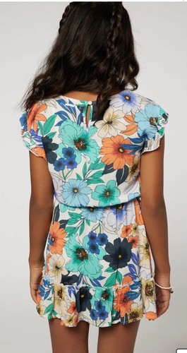 O’Neill Girls Bright Colorful Floral Amara Dress GUC Size Small 7/8 - Picture 4 of 13