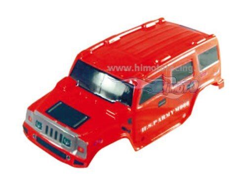 68074 Bodywork Red + Adhesives 1:18 Off Road Rock Crawler Hummer Body HIMOTO - Picture 1 of 1