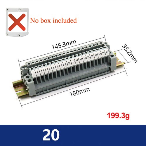 UK2.5B Din Rail Electric connectors 80*130*70mm Cable Junction Box 1 in 3 out - Picture 10 of 17