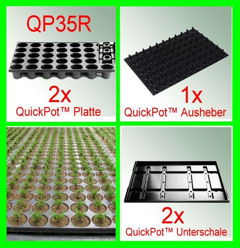 QuickPot Anzuchtplatte Untersetzer Aussaatplatte Pikierplatte Stecklingsblöcke - Bild 38 von 54