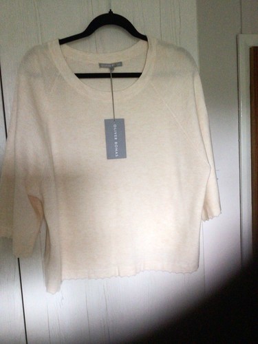Oliver Bonas Scallop Detail Jumper BOXY NEUTRAL WHITE Size 8 BNWT RRP £49.50 - Picture 7 of 12