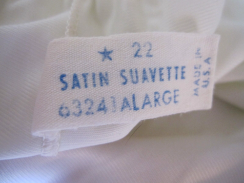 Vintage Van Raalte Nylon Satin Sauvette Tulpe L HalfSlip Spitzenapplikation USA Big Sweep - Bild 11 von 19