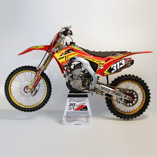 DFR CRF250R GRAPHICS “BUTTER” RED/YELLOW 2010-2013 CRF 250 HONDA - Picture 2 of 6