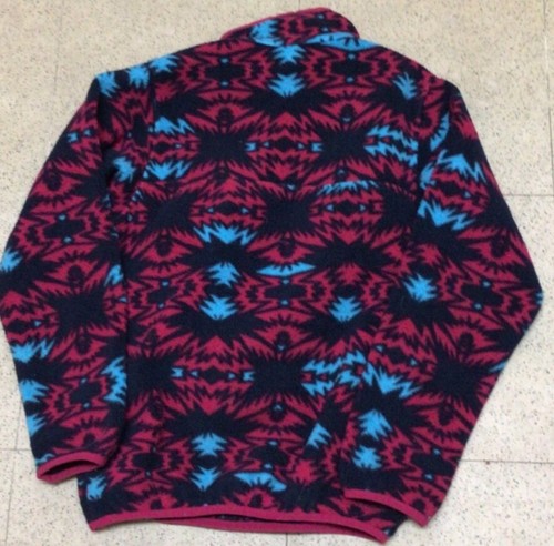 Patagonia Kid's Synchilla Aztec Snap-T Pullover Flower Sz L(12) girls sweater - Picture 2 of 5